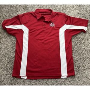 Ohio State Polo‎ Shirt Mens XL Red Short Sleeve College Football